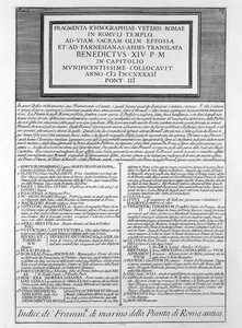 Beschreibung für Forma Urbis